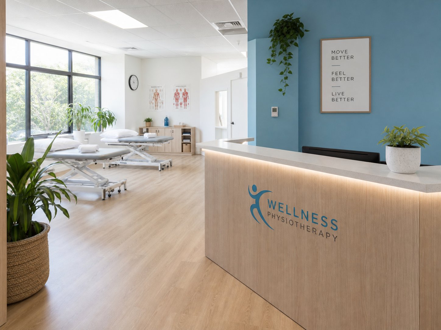 Modern treatment area at YourPhysio Brampton
